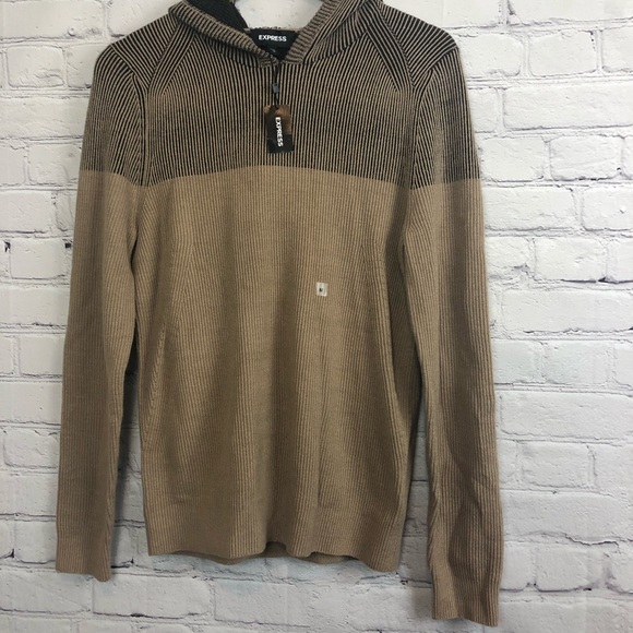 Express Other - Express Mens Hooded Sweater Tan NWT Size Medium